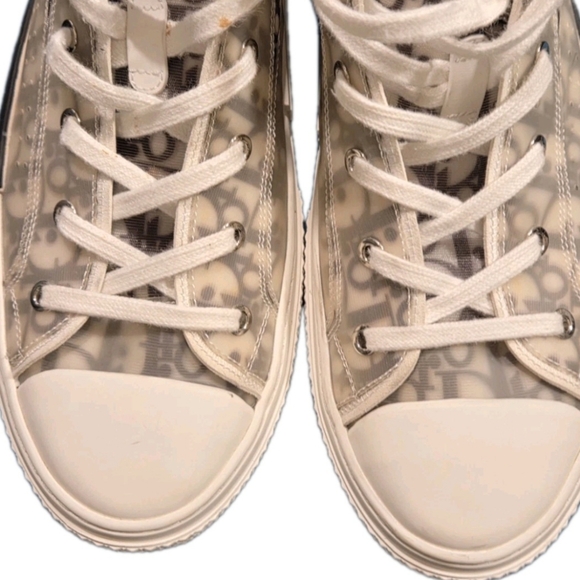 DIOR B23 League High-Top Sneaker White and Black Dior Canvas US Size 12 EU 45 - Picture 6 of 16